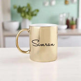 Personalized Tea Lover's Delight Gold Mug